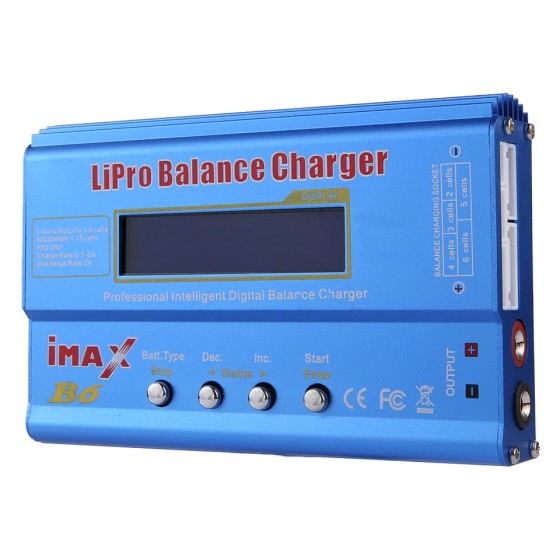IMAX B6 80W Digital Battery Charger for RC Car Lipro Balance Charger Discharger NiMh Li-ion Ni-Cd 12V 5A AC Power Plastic